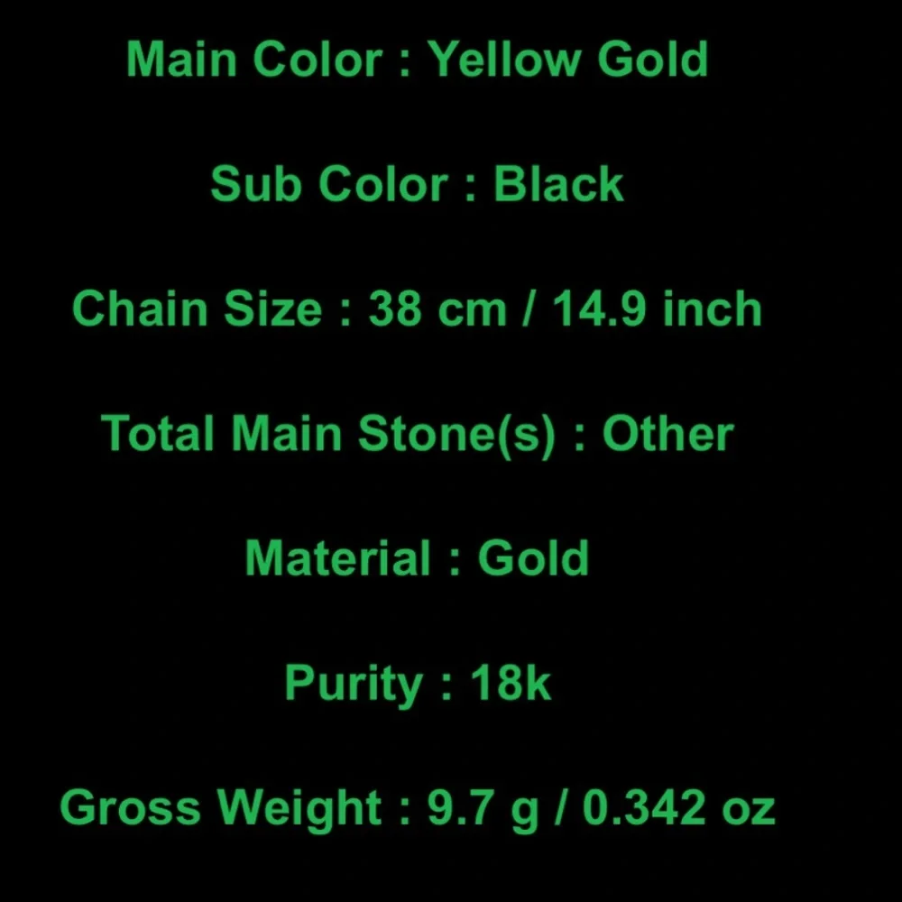 Vintage Black Beads Necklace With 18K Solid Yellow Gold Beads - Picture 9 of 9